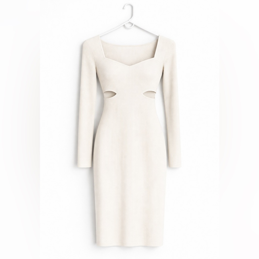 A&F Ribbed Cutout Sweater Dress XXS Petite NWT
